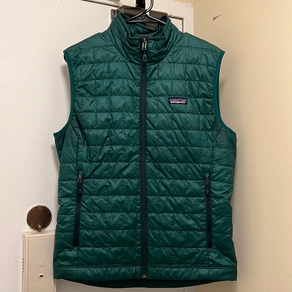 Men’s Patagonia Nano Puff Vest, Small, Borealis Green